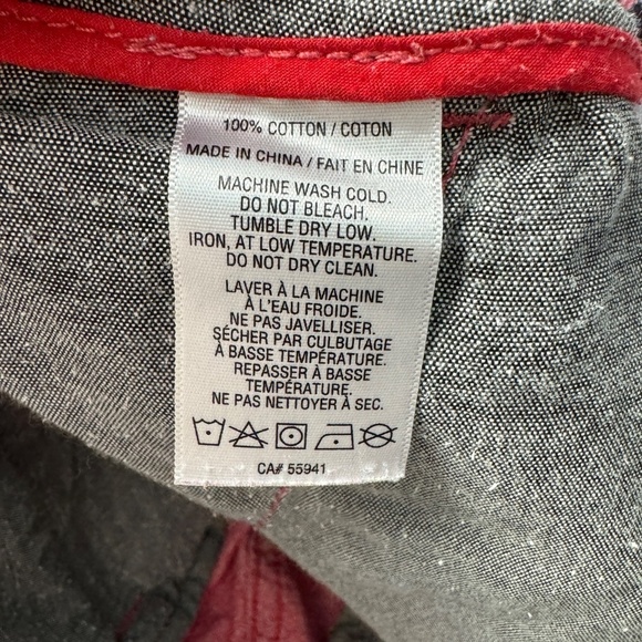 KOLBY‎ Men's Red Chino Casual Walking Shorts 100% Cotton Size 33 Vacation Resort - Picture 7 of 13